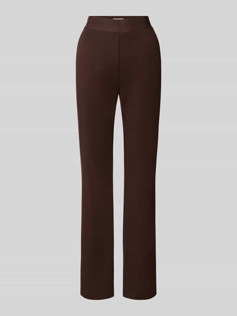flared cut broek van viscosemix met achterzakken