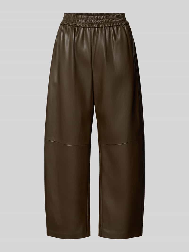 SUNCOO PARIS barrel fit broek in leerlook model 'JUST'
