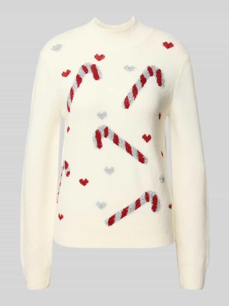 Christian Berg Woman Kersttrui met ribboorden