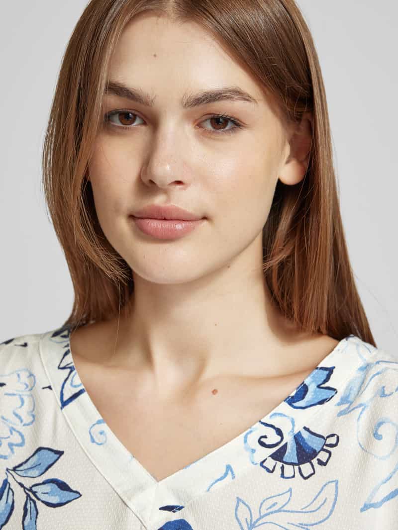 s.Oliver RED LABEL T-shirt met afgeronde V-hals