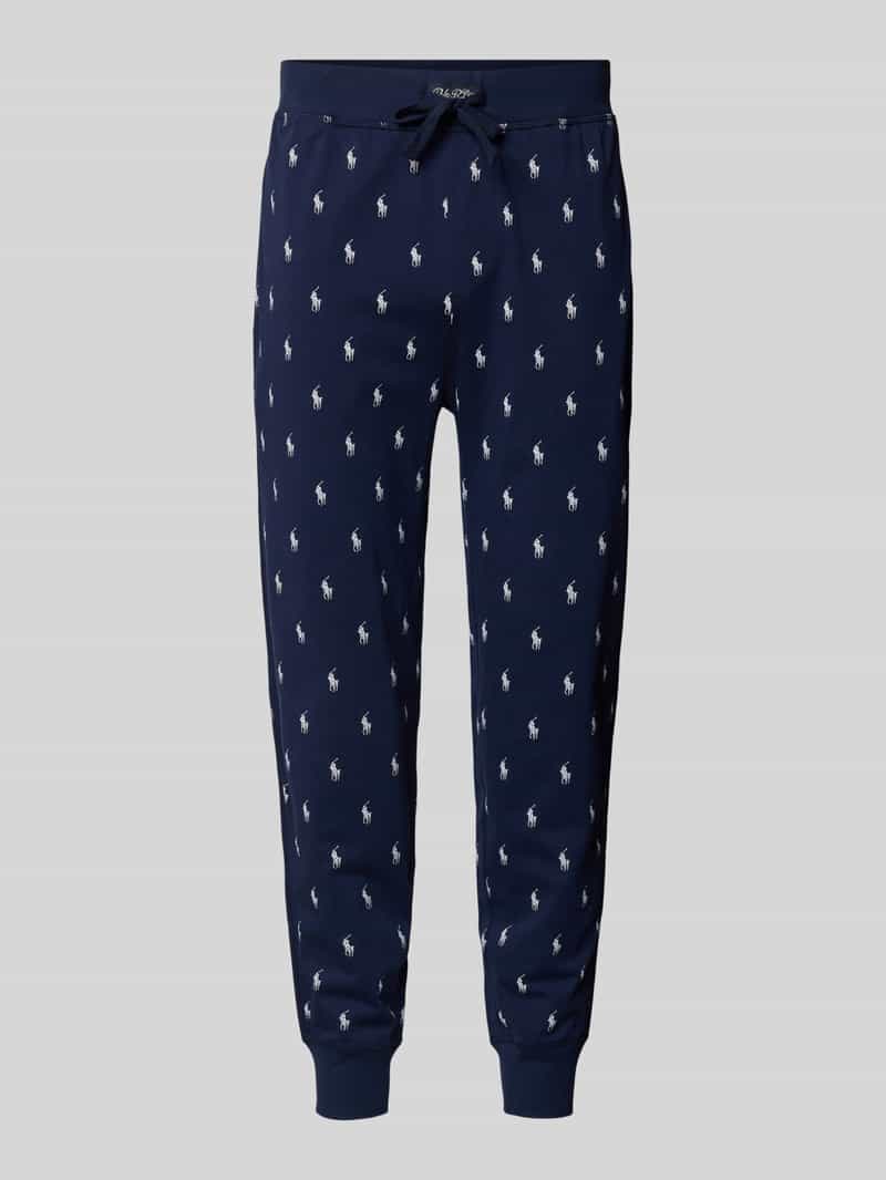 Sweatbroek met all-over logoprint