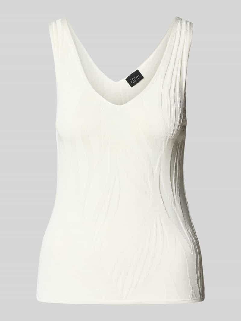 s.Oliver BLACK LABEL Slim fit gebreide top van viscosemix