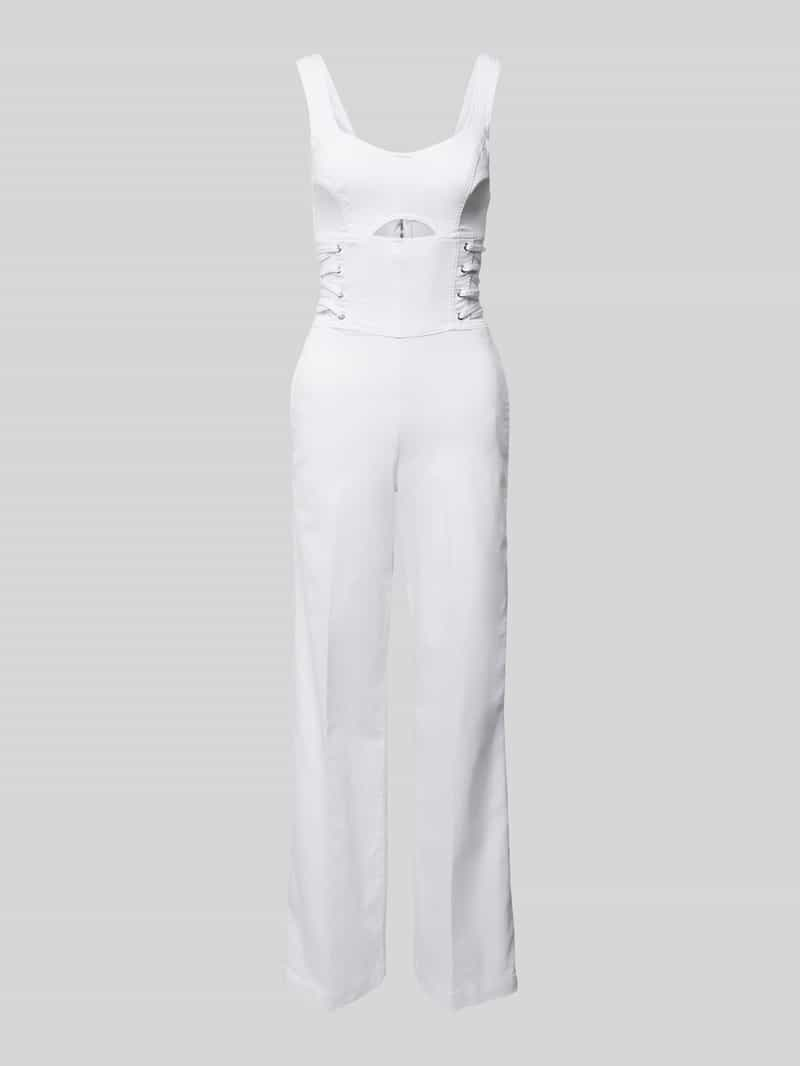 Liu Jo White Jumpsuit met cut-out