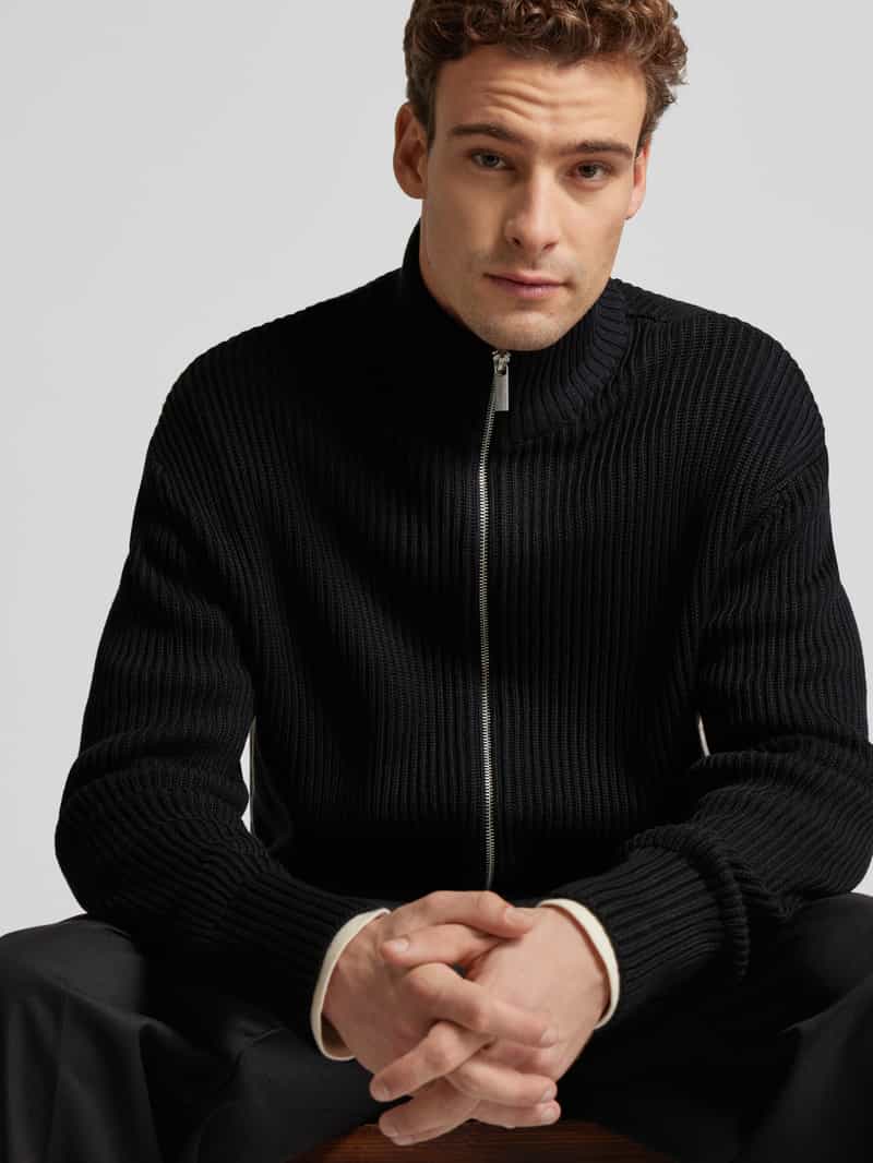 Selected Homme Cardigan met tweewegsritssluiting model 'DRY'