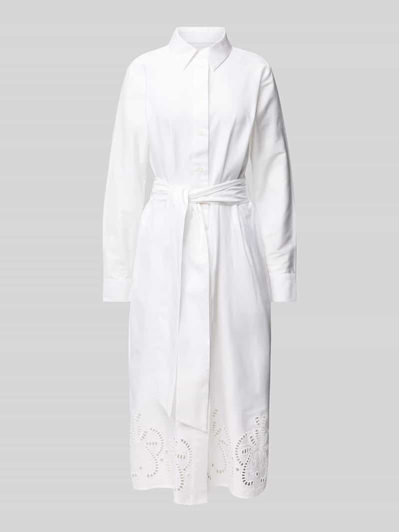 seidensticker Overhemdjurk met broderie anglaise