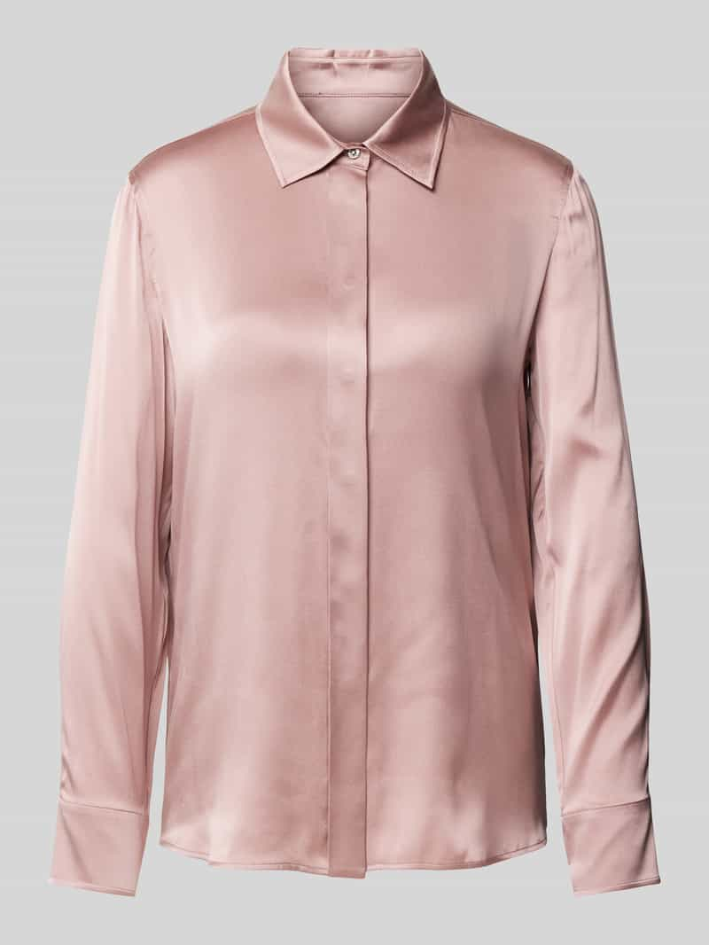 Max Mara Studio Regular fit zijden blouse met overhemdkraag, model 'BADEN'