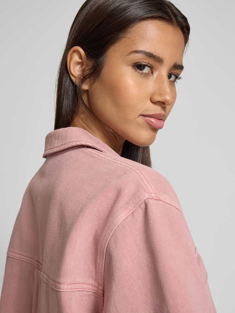 JAKE*S STUDIO WOMAN Relaxed fit jeansblouse met klepzakken op de borst