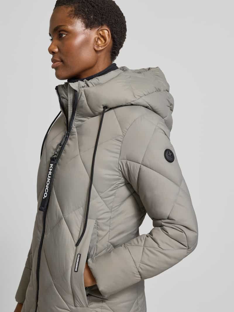 khujo Gewatteerde lange jas met capuchon model 'CILIA'