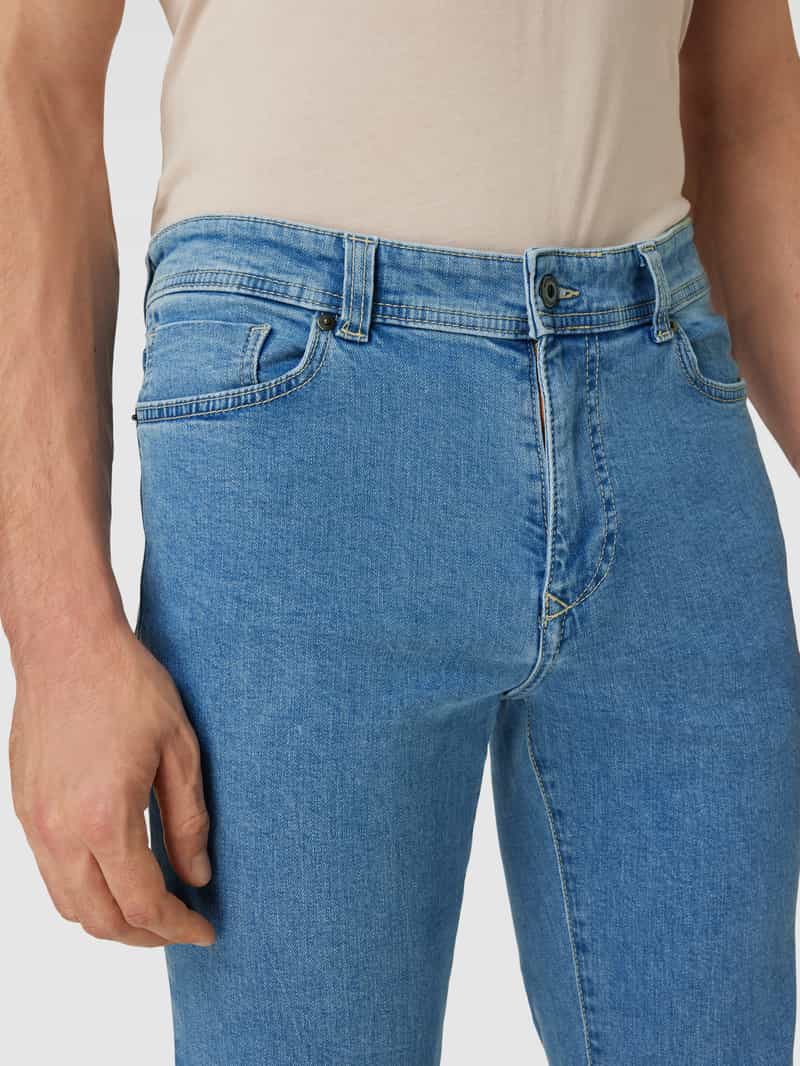 MCNEAL Slim fit jeans met knoop- en ritssluiting