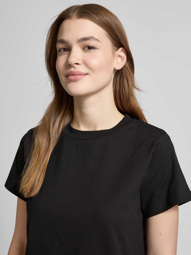 My Essential Wardrobe T-shirt met geribde ronde hals