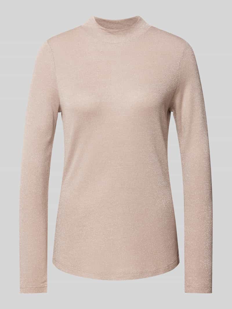 Street One Shirt met lange mouwen van viscosemix met opstaande kraag
