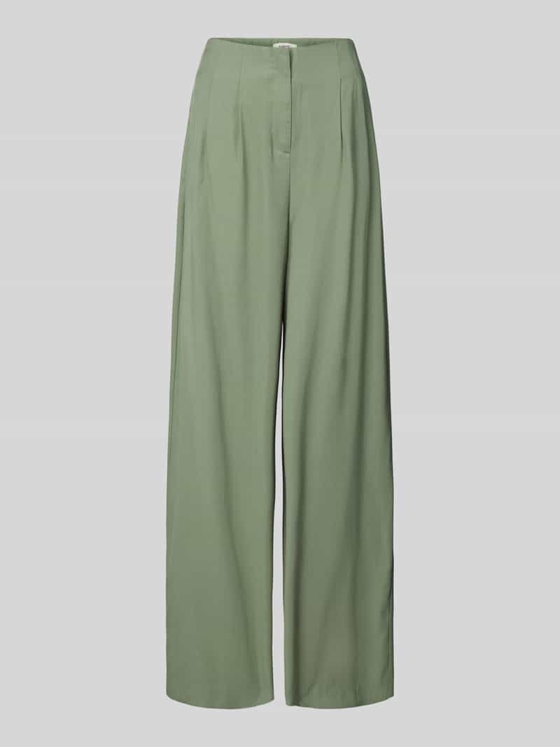 b.Young Wide leg stoffen broek met bandplooien model 'DALANO'