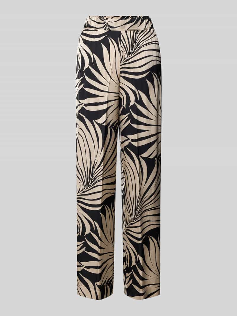 s.Oliver BLACK LABEL Regular fit wijde broek van pure viscose