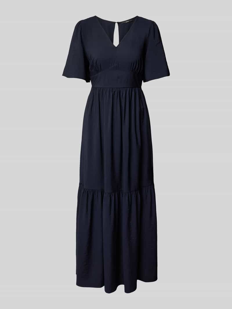 Zero Maxi-jurk van viscosemix met rugdecolleté