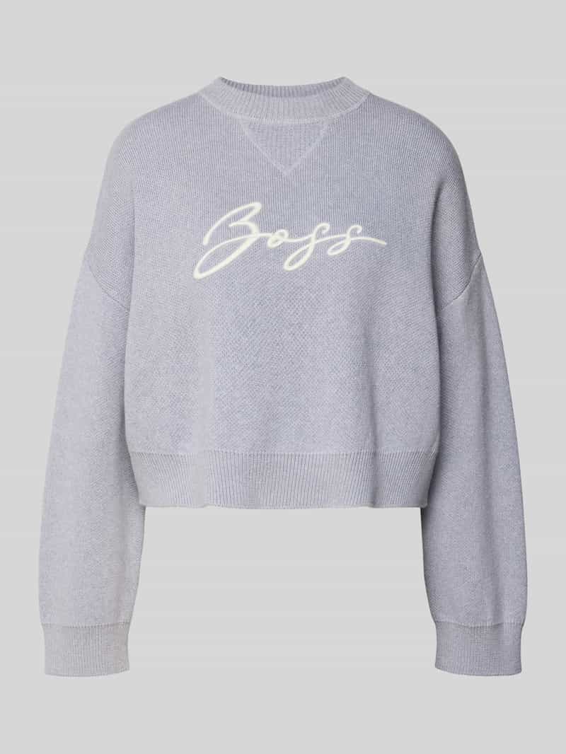 Boss Orange Relaxed fit gebreide pullover van puur katoen model 'FINEVRA'