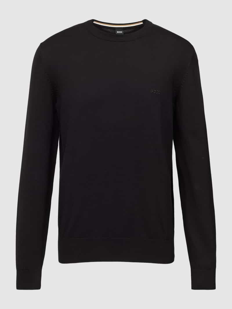 Boss Gebreide pullover met ronde hals model 'Pacas'