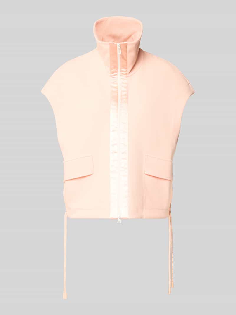 Bodywarmer met opstaande kraag en klepzakken