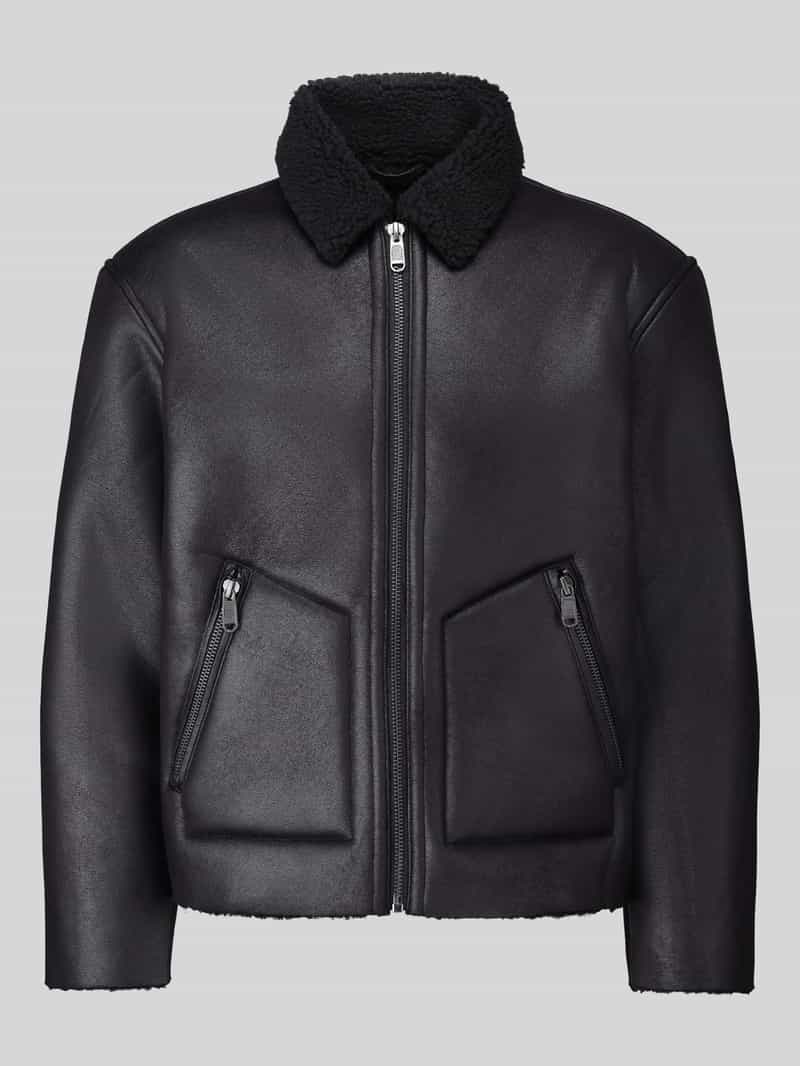 Only & Sons Kunstleren jack met shearling kraag
