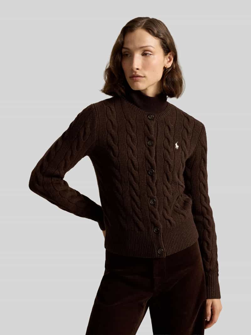 Polo Ralph Lauren Regular fit gebreid jack van wol met kasjmier-aandeel