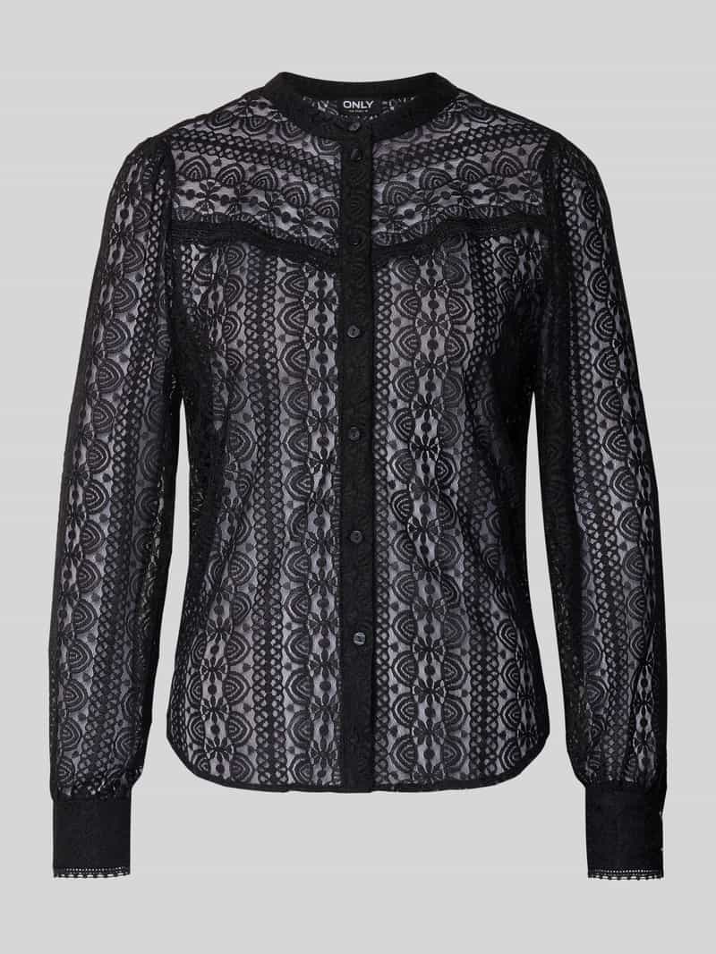Only Regular fit blouse van transparant kant model 'REBA'