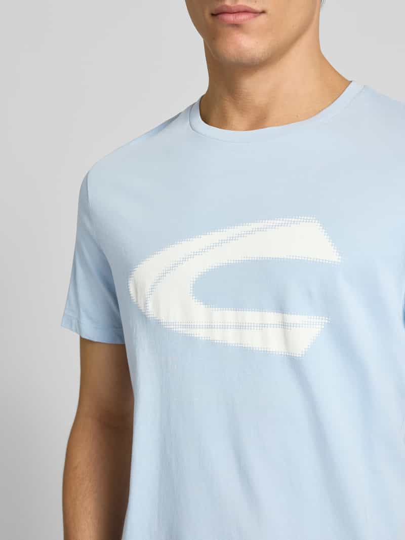 camel active T-shirt met labeldetail