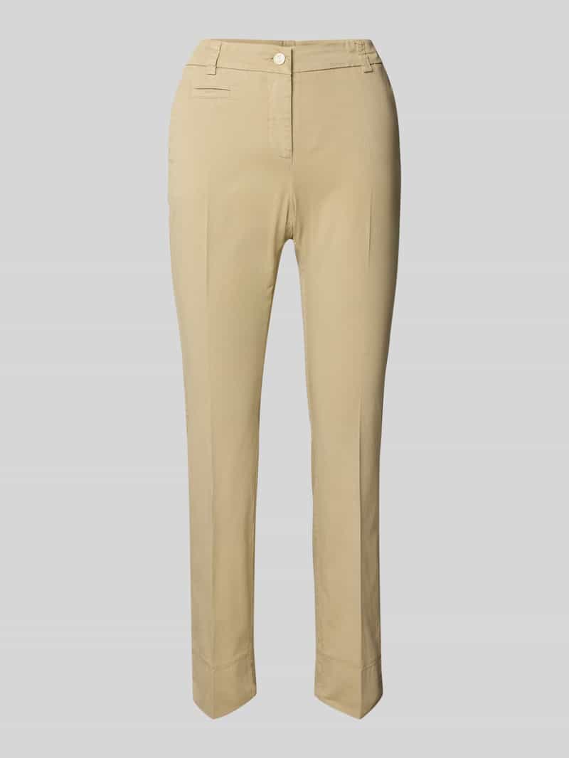 CAMBIO Skinny fit stoffen broek met persplooien model 'STELLA'