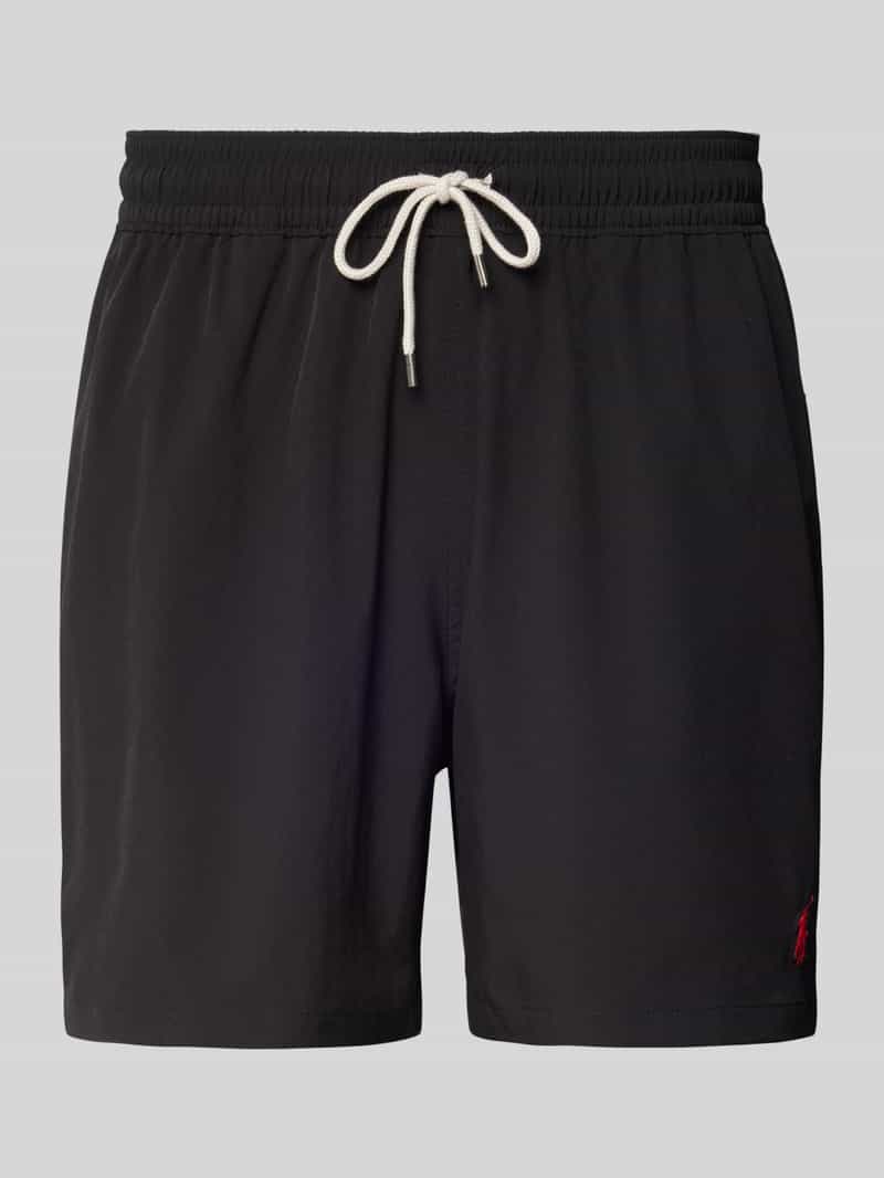 Regular fit zwembroek met logostitching, model ‘TRAVELER’