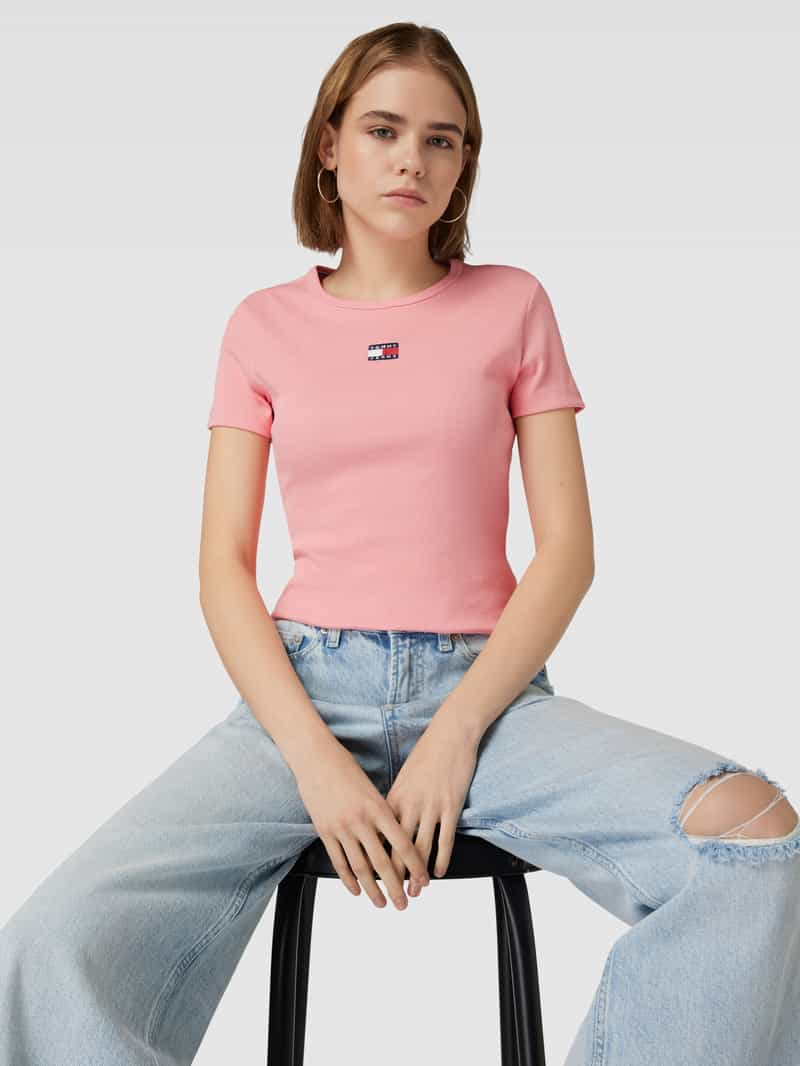 Tommy Jeans Slim fit T-shirt in riblook