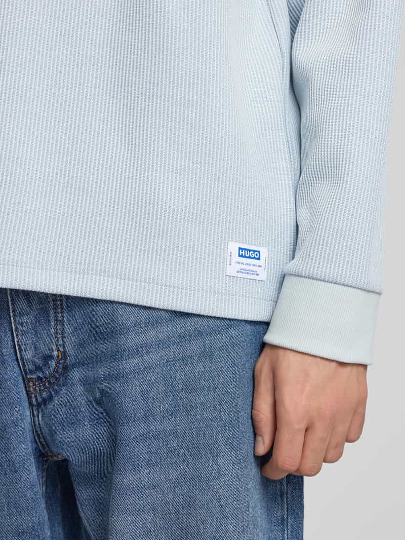 Hugo Blue Gebreide pullover met opstaande kraag
