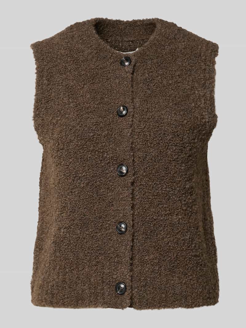 Marc O'Polo Regular fit mouwloos vest van wolmix met alpaca