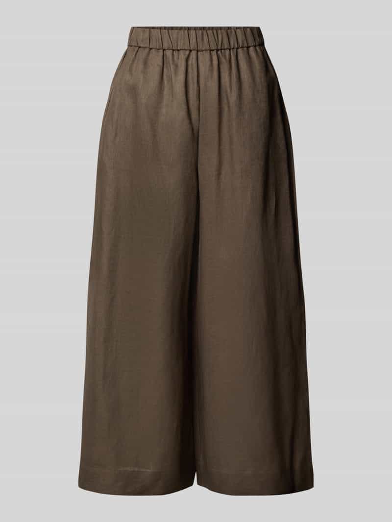 MM Wide leg linnen broek met elastische band model 'MINNIE'