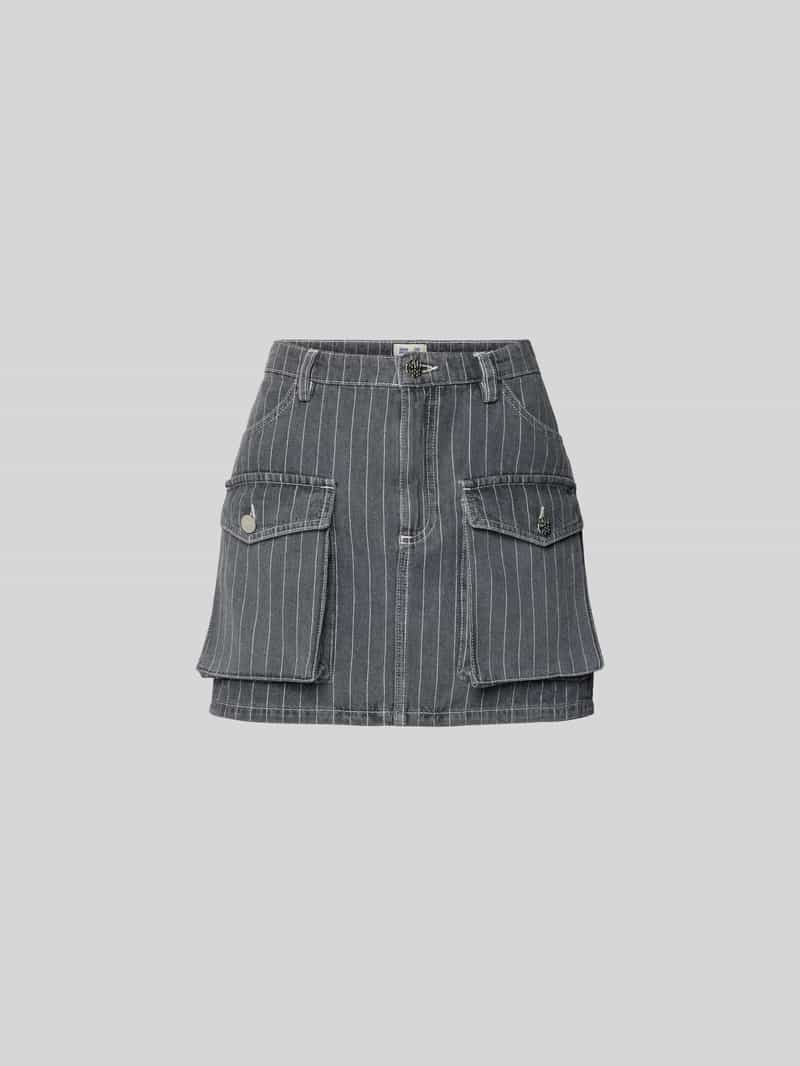 jeansrok met klepzakken