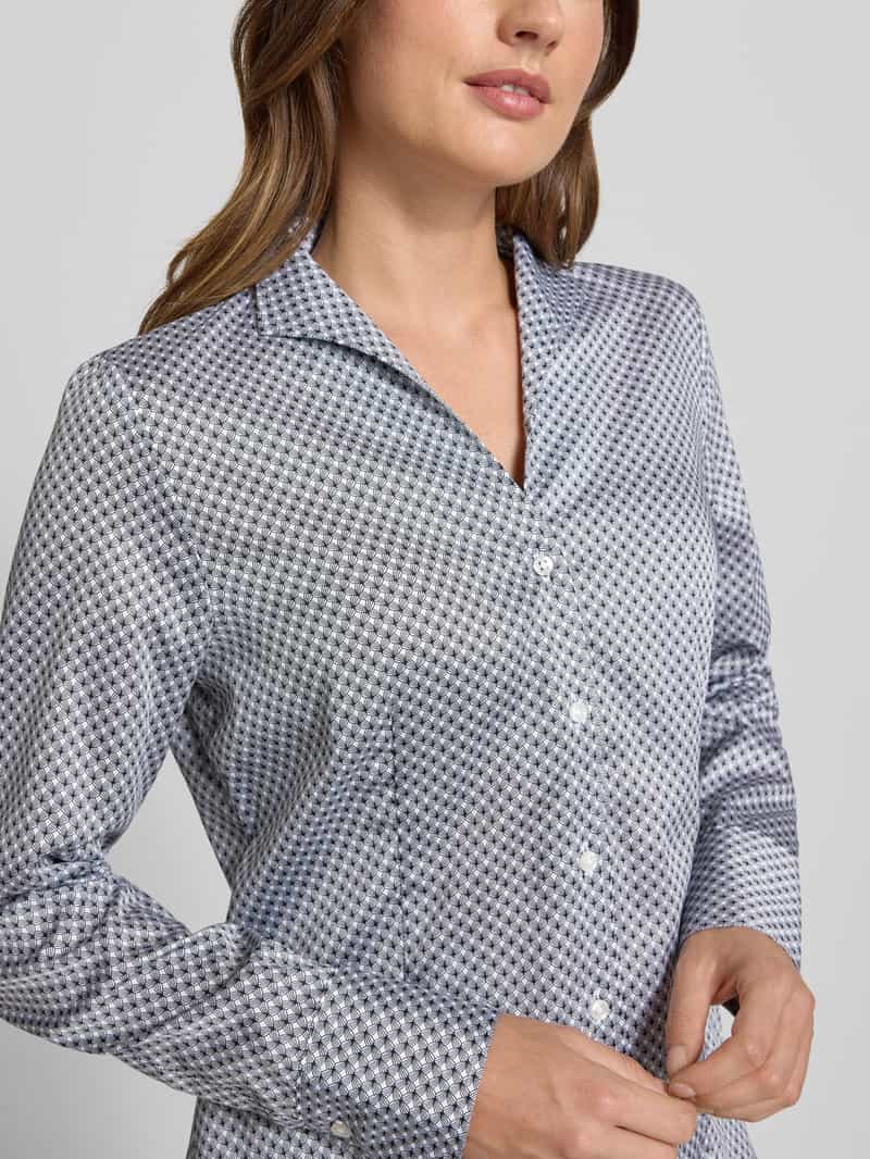 Eterna Overhemdblouse van puur katoen met all-over print