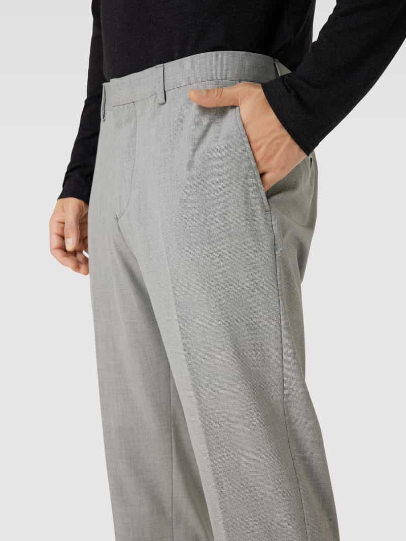 s.Oliver BLACK LABEL Slim fit pantalon met pied-de-poule-motief model 's.O ULTIMATE'