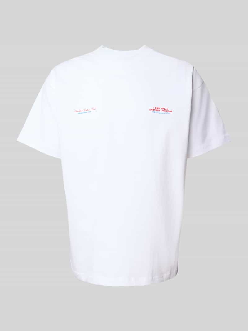 ANOTHER COTTON LAB Oversized T-shirt met statement- en labelprint