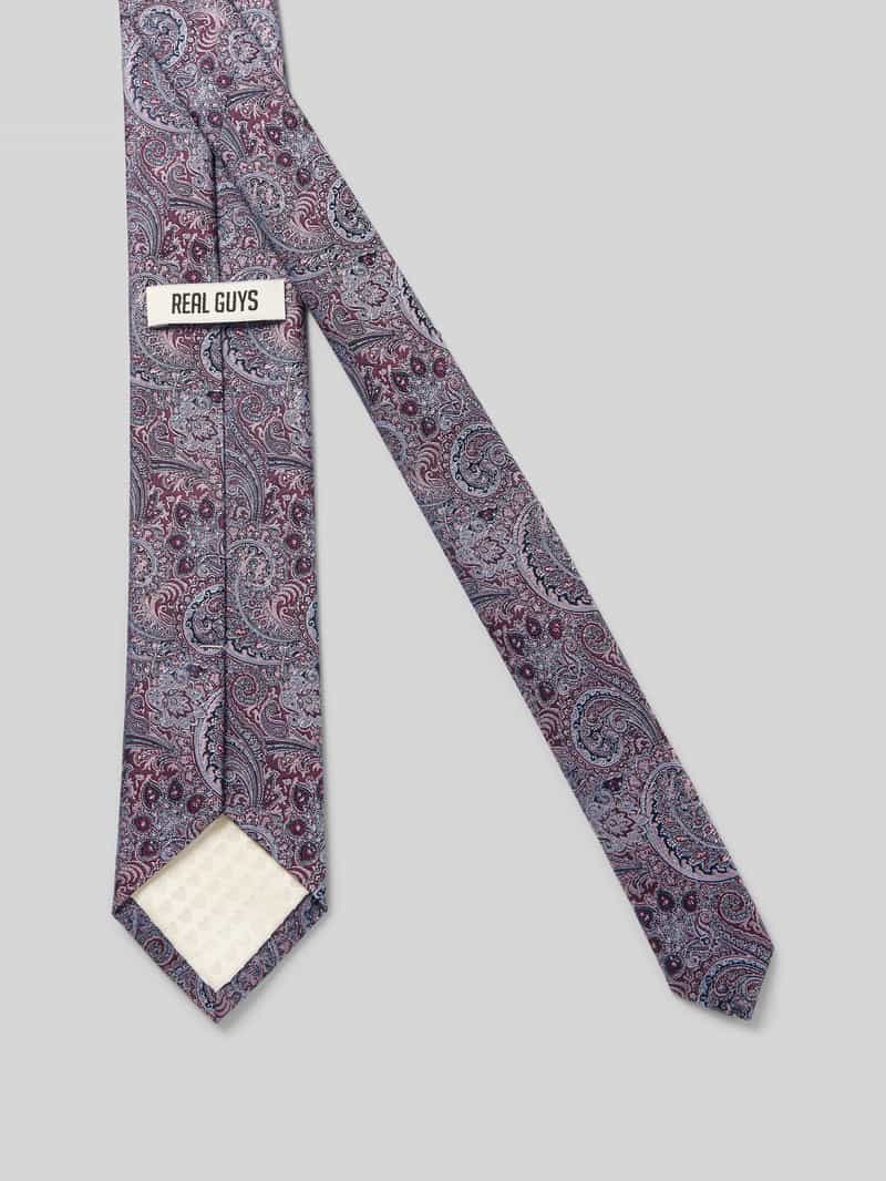 J.Ploenes Zijden stropdas met logopatch (7 cm)