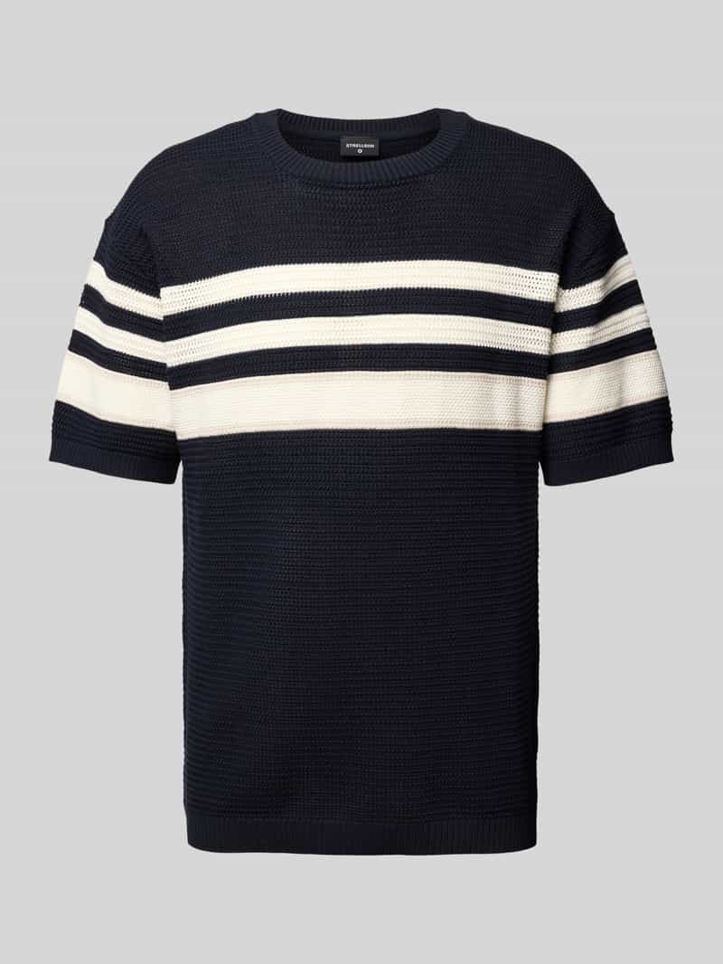 Strellson T-shirt met broderie anglaise model 'Ander'