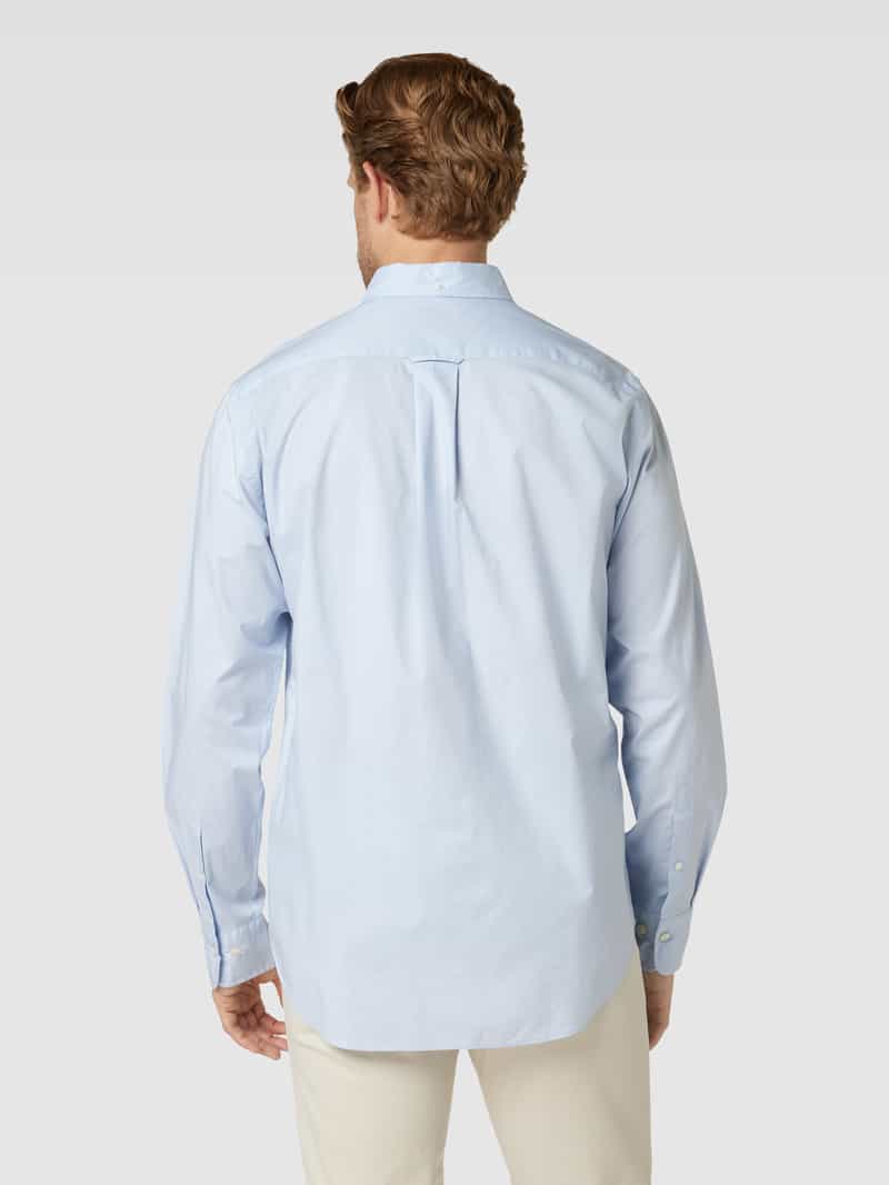 Gant Regular fit vrijetijdsoverhemd met borstzak, model 'POPLIN' lichtblauw, foto 3