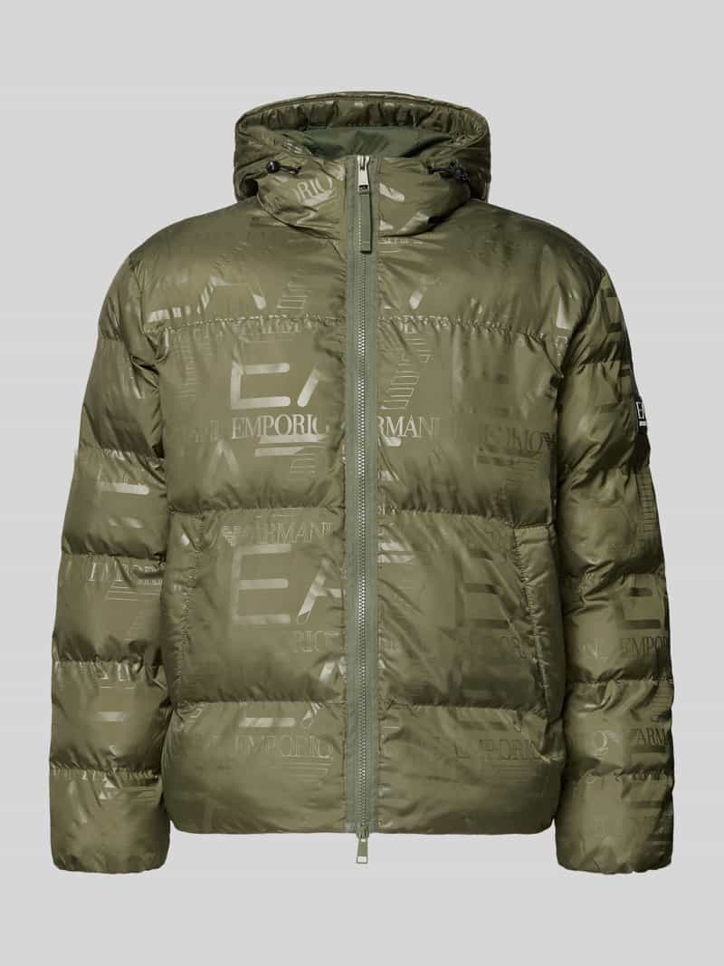 EA7 Emporio Armani Regular fit gewatteerd jack met all-over logoprint model 'MOUNTAIN'
