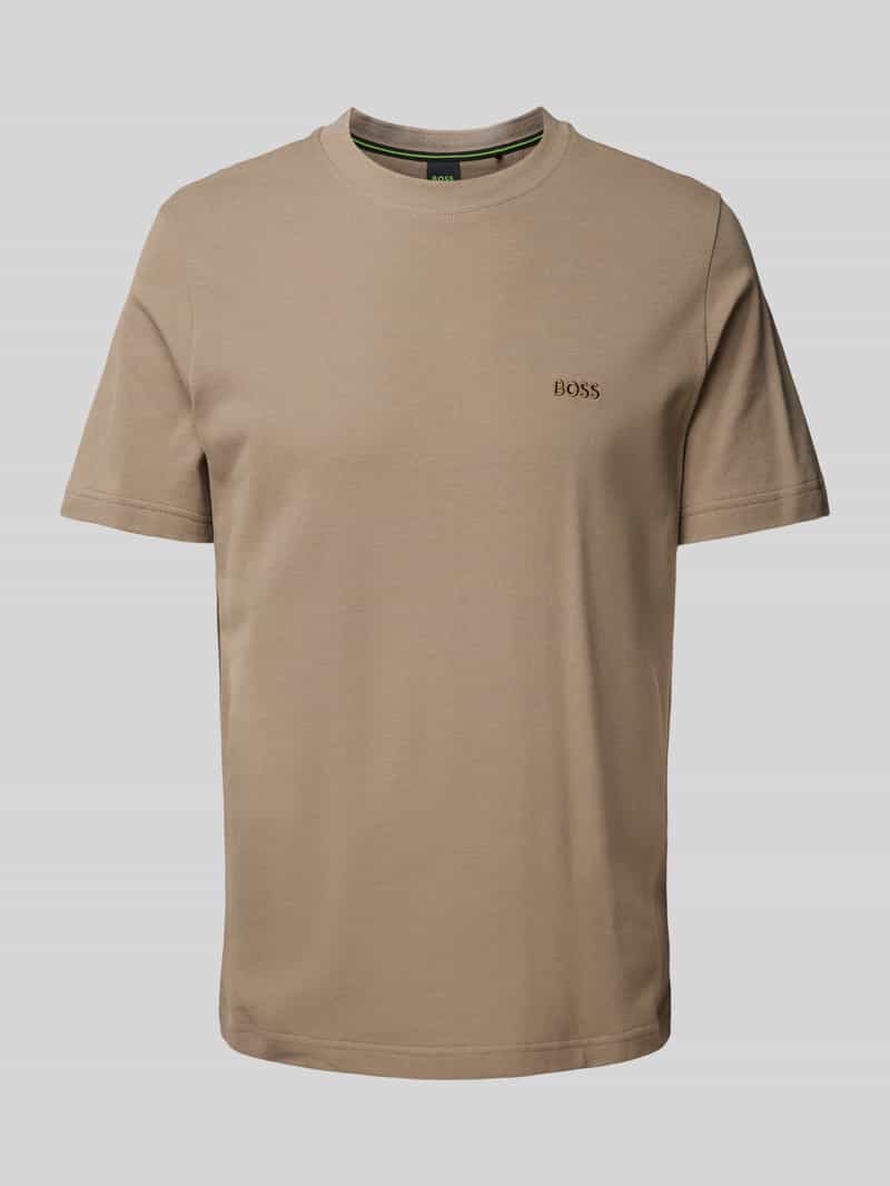 BOSS Green T-shirt met labelstitching model 'Taddy'