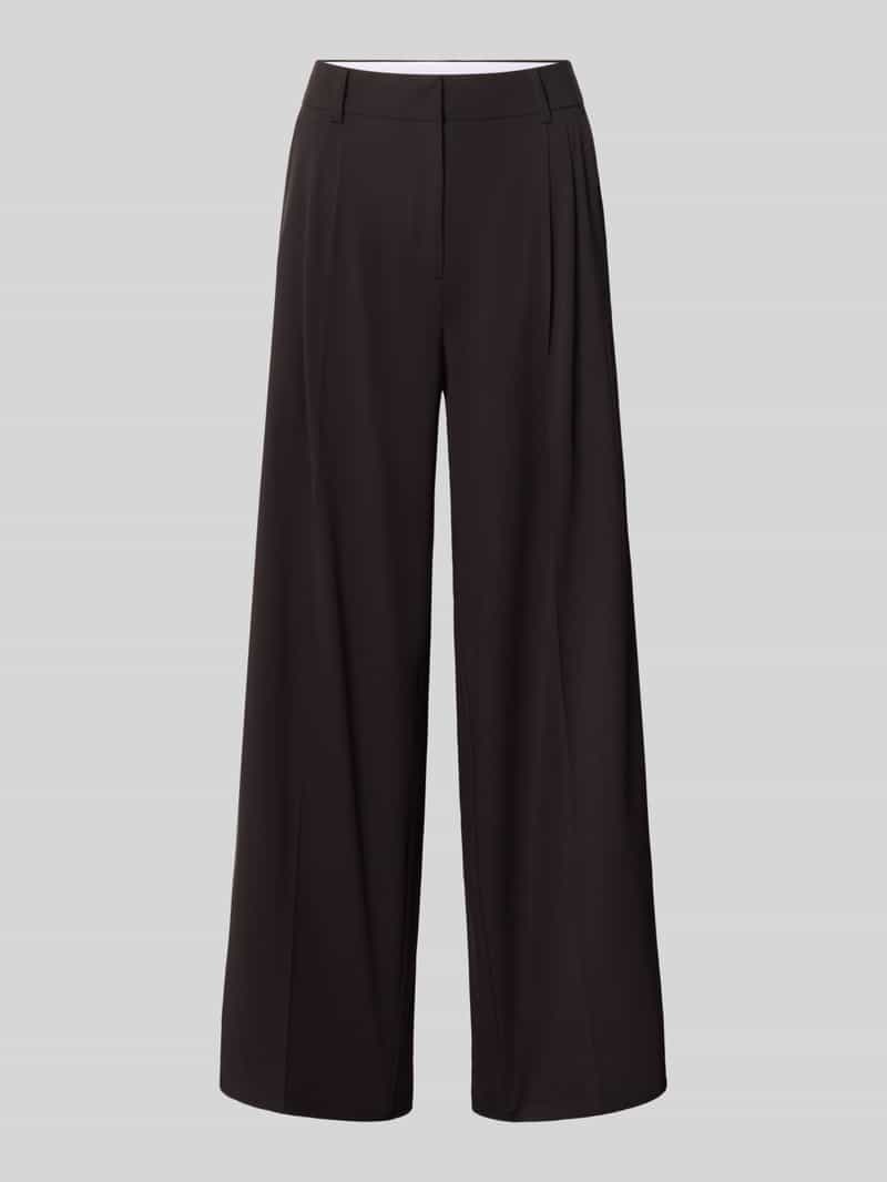 wide fit broek met viscose