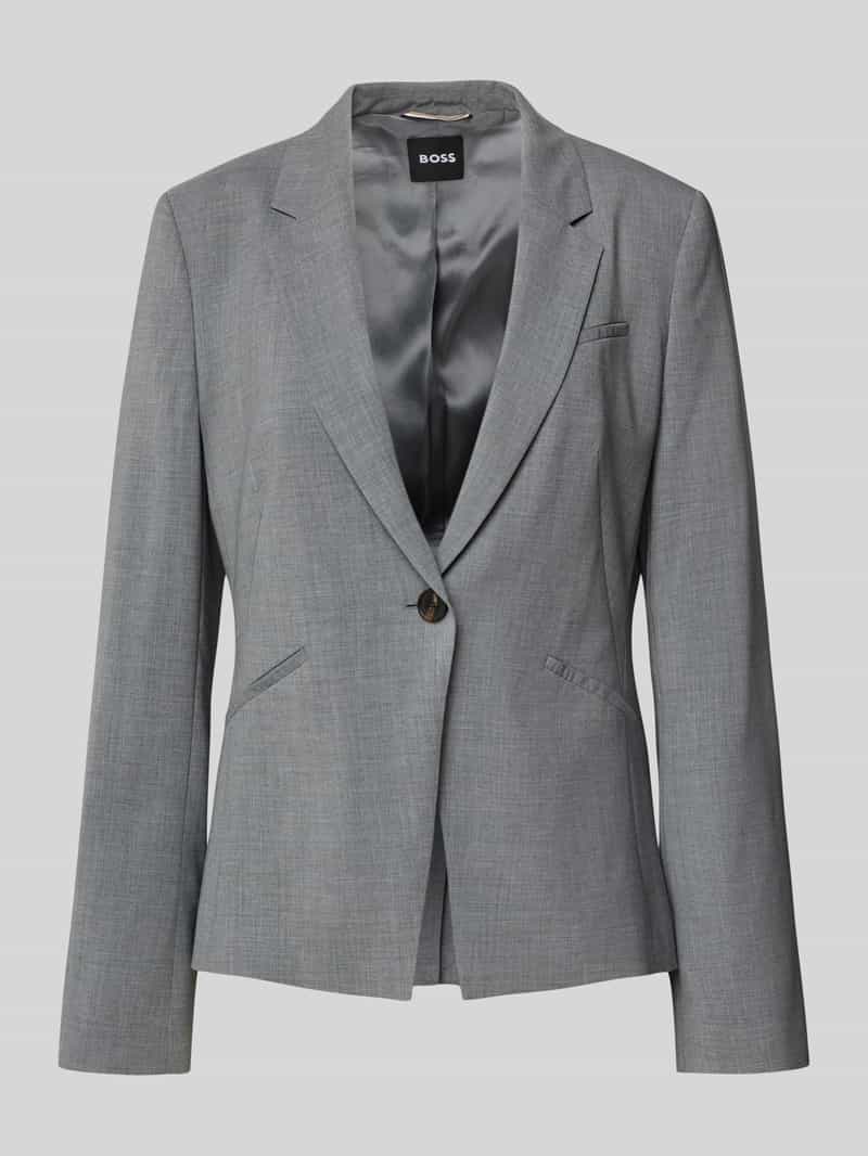 Boss Regular fit korte blazer van scheerwol