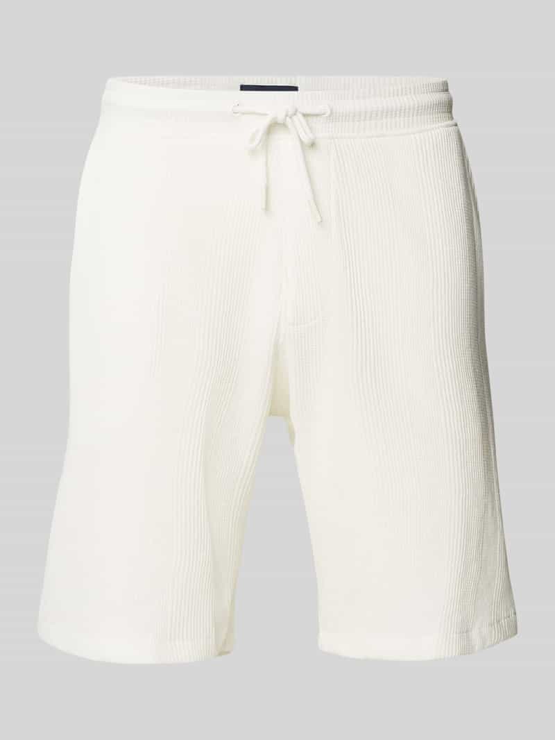 MCNEAL Korte regular fit broek met structuurmotief