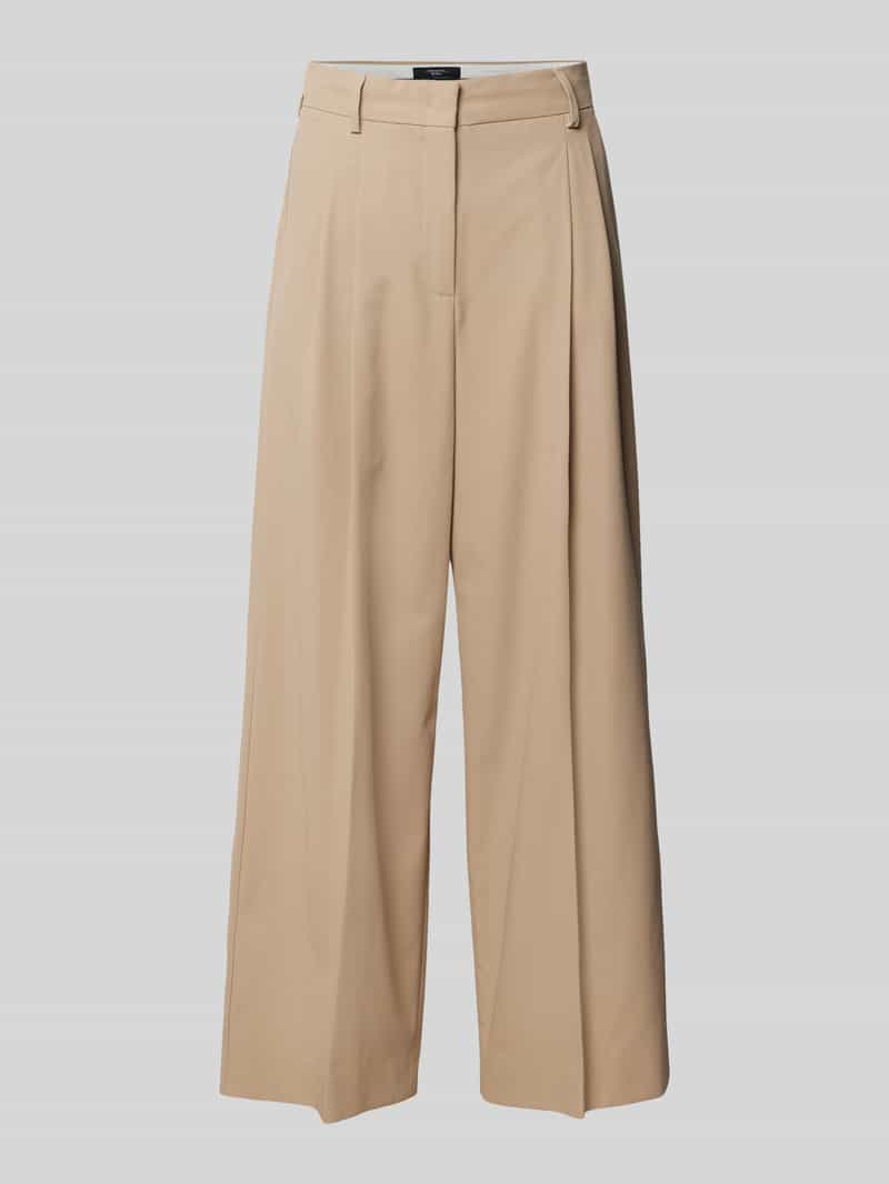 Weekend Max Mara Wide leg bandplooibroek van puur katoen model 'VETTURA'