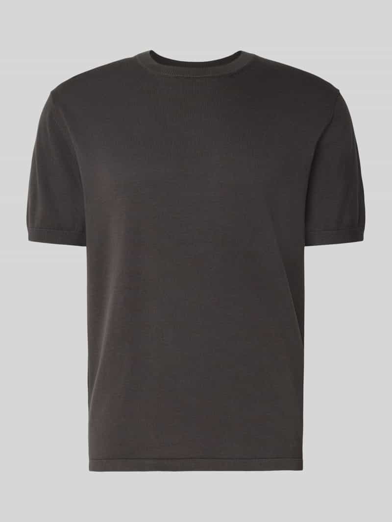 Christian Berg Men T-shirt met geribde ronde hals