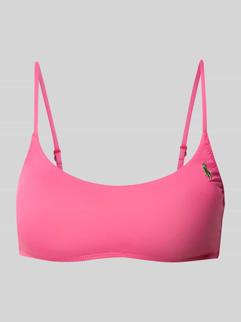 Bikini-top met logo-stitching