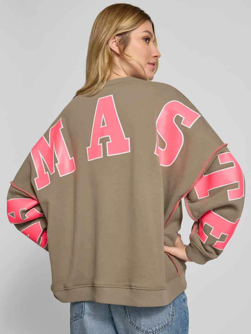 miss goodlife Sweatshirt met extra brede schouders en ronde hals