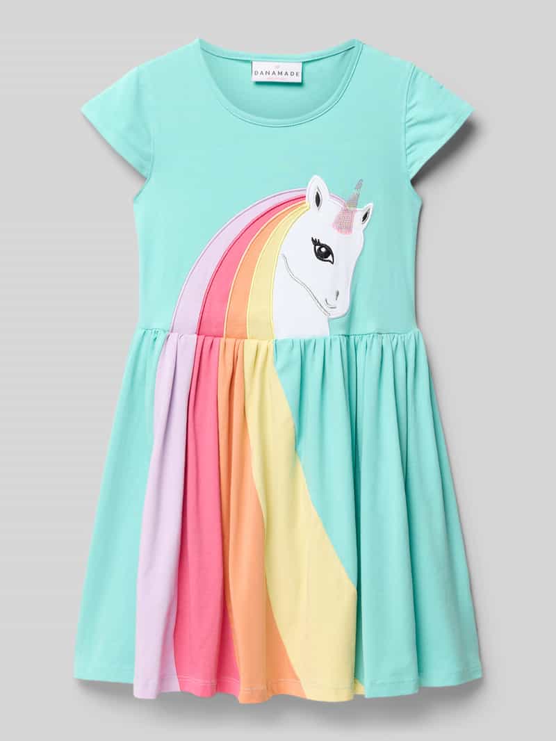 DANAMADE T-shirtjurk met ronde hals en kapmouwen