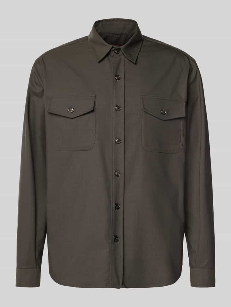 CRUNA Regular fit overhemdjack met borstzakken model 'Osaka'