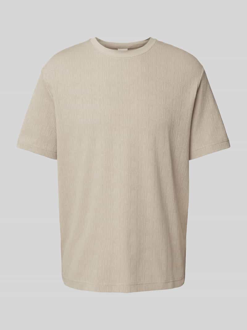 CK Calvin Klein T-shirt met geribde ronde hals